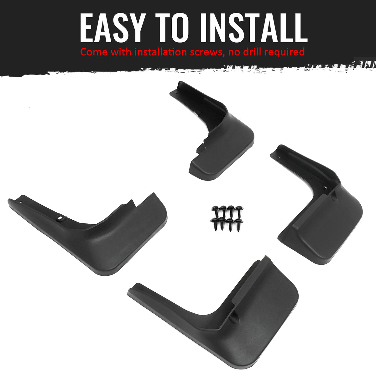 Fits 11-13 Toyota Highlander Front & Rear Mud Flaps Wheel Arch Splash Guards PP