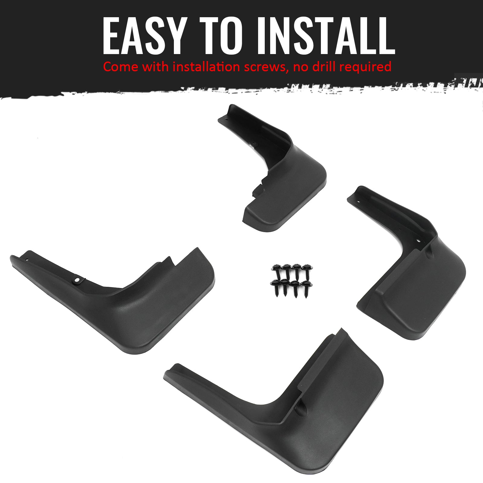 Fits 11-13 Toyota Highlander Front & Rear Mud Flaps Wheel Arch Splash Guards PP