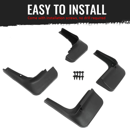Fits 11-13 Toyota Highlander Front & Rear Mud Flaps Wheel Arch Splash Guards PP