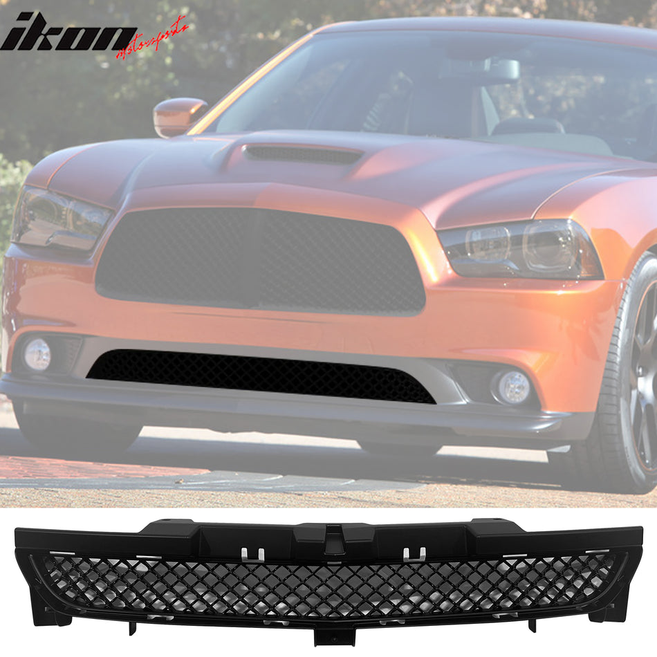 2011-2013 Dodge Charger Bentley Mesh Style Chrome Front Lower Grille