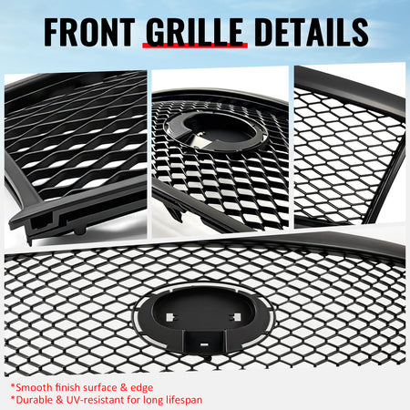 For 11-15 Infiniti M56 M35h M37 Q70 Matte Black Honeycomb Style Upper Grille ABS