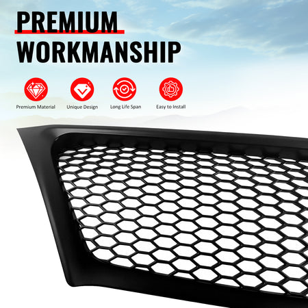 Fits 11-13 Lexus IS250 IS350 Sedan Matte Black Honeycomb Style Upper Grille ABS