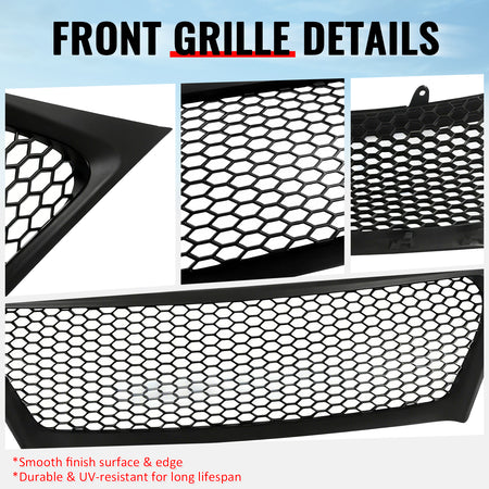 Fits 11-13 Lexus IS250 IS350 Sedan Matte Black Honeycomb Style Upper Grille ABS