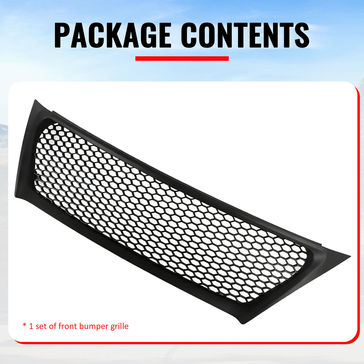 Fits 11-13 Lexus IS250 IS350 Sedan Matte Black Honeycomb Style Upper Grille ABS