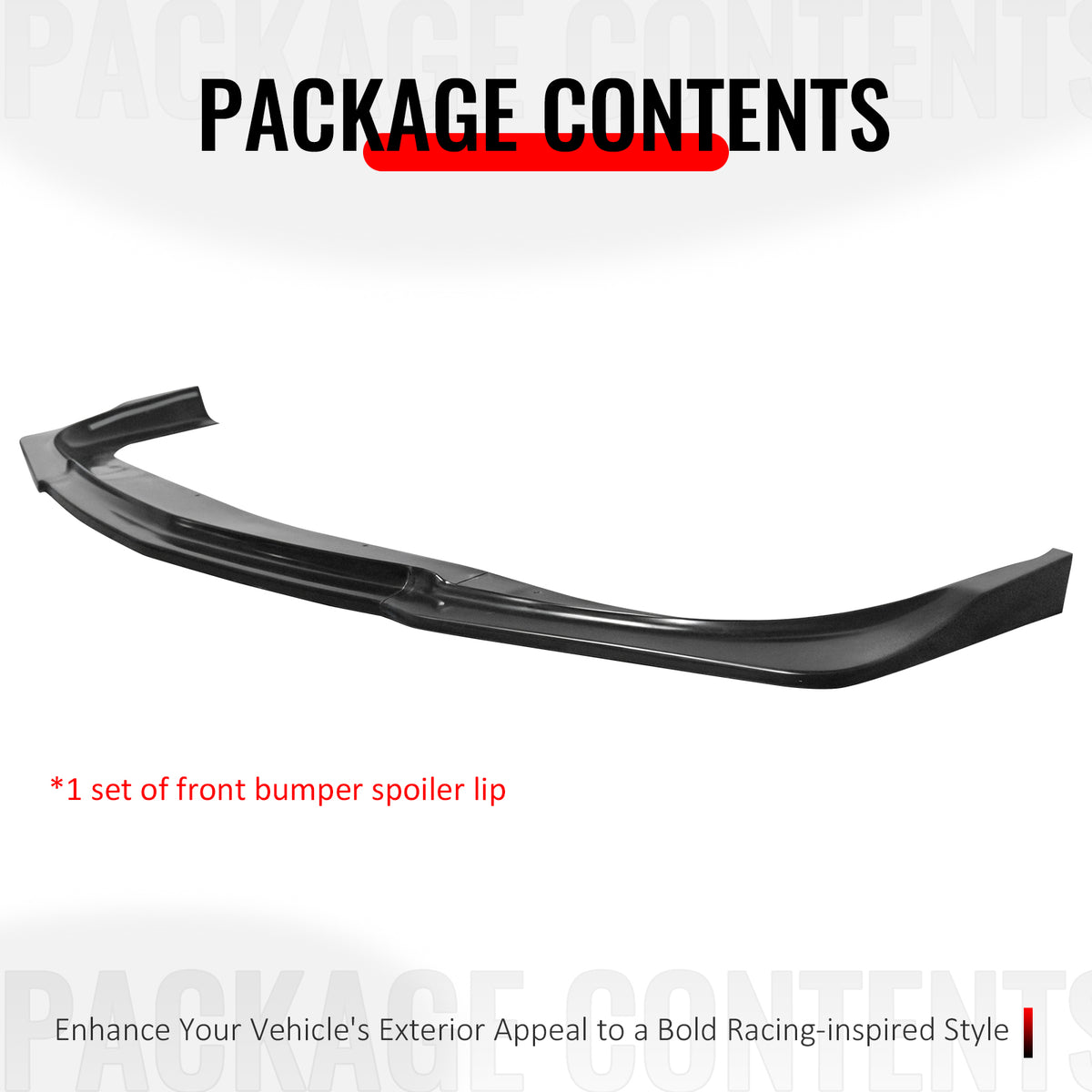 Fits 11-14 Chrysler 200 IKCS Style Front Bumper Lip Underbody Spoiler PU 3PCS