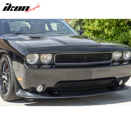 Fits 11-14 Challenger SRT Style PU Front Bumper Lip Spoiler Black