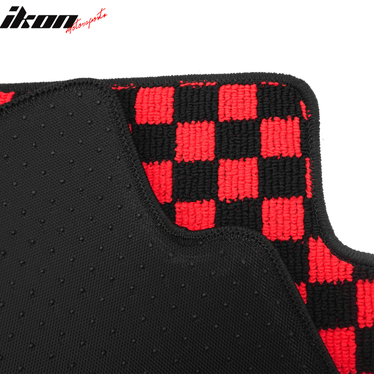 Fits 11-14 Hyundai Sonata Anti-slip Floor Mats Checkered Carpet Black Red Plaid