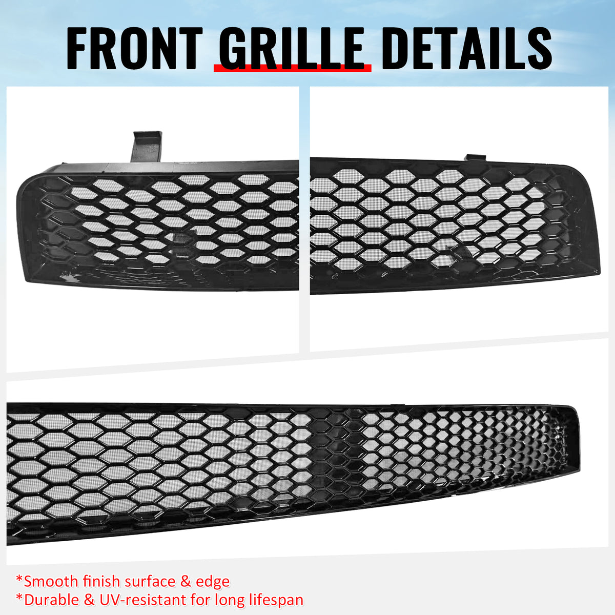 Fits 11-14 Subaru Impreza WRX & WRX STI Gloss Black Honeycomb Lower Grille PP
