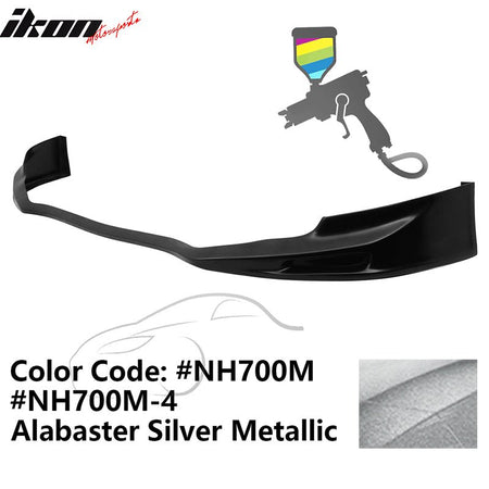 2011 - 2014 Acura TSX Painted Front Bumper Lip Spoiler PUPainted NH700M Alabaster Silver MetallicIkon Motorsports