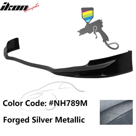 2011 - 2014 Acura TSX Painted Front Bumper Lip Spoiler PUPainted NH789M Forged Silver MetallicIkon Motorsports