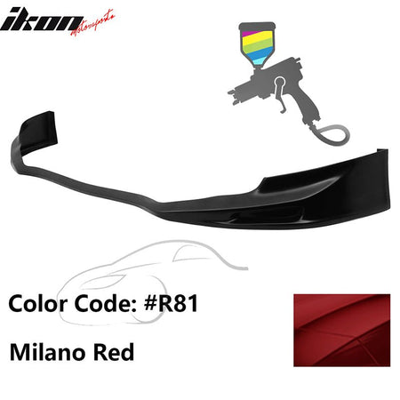 2011 - 2014 Acura TSX Painted Front Bumper Lip Spoiler PUPainted R81 Milano RedIkon Motorsports