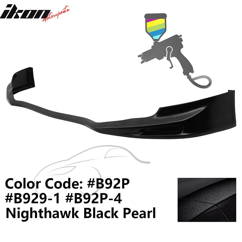 2011 - 2014 Acura TSX Painted Front Bumper Lip Spoiler PUPainted B929 - 1, B92P Nighthawk Black PearlIkon Motorsports