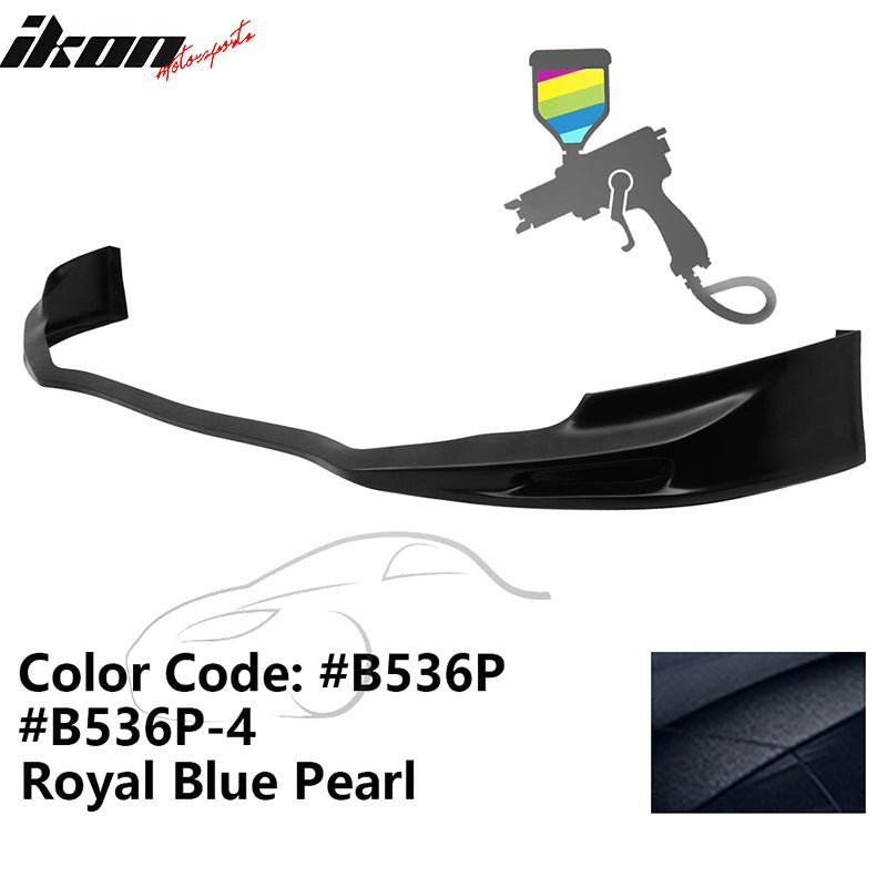 2011 - 2014 Acura TSX Painted Front Bumper Lip Spoiler PUPainted B536P, B536P - 4 Royal Blue PearlIkon Motorsports