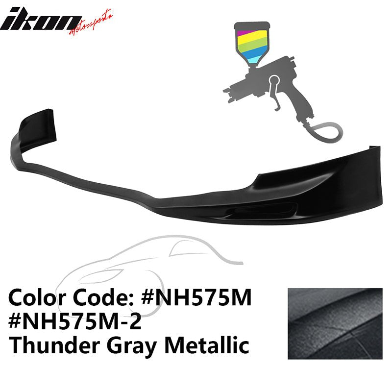 2011 - 2014 Acura TSX Painted Front Bumper Lip Spoiler PUPainted NH575M, NH575M - 2 Thunder Gray MetallicIkon Motorsports