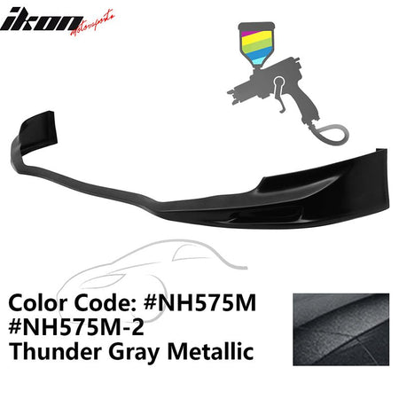 2011 - 2014 Acura TSX Painted Front Bumper Lip Spoiler PUPainted NH575M, NH575M - 2 Thunder Gray MetallicIkon Motorsports
