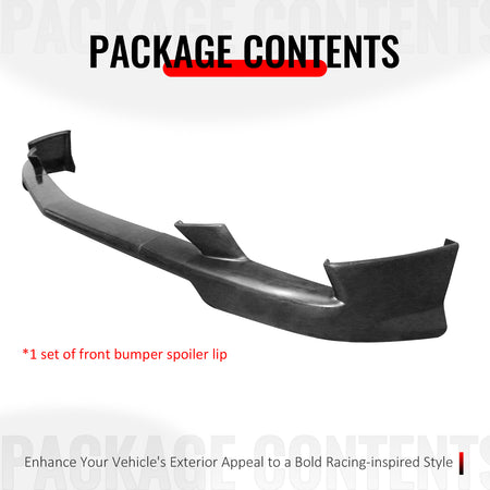 Fits 11-14 Dodge Charger KB Style Front Bumper Lip Spoiler Guard Unpainted 3PCS