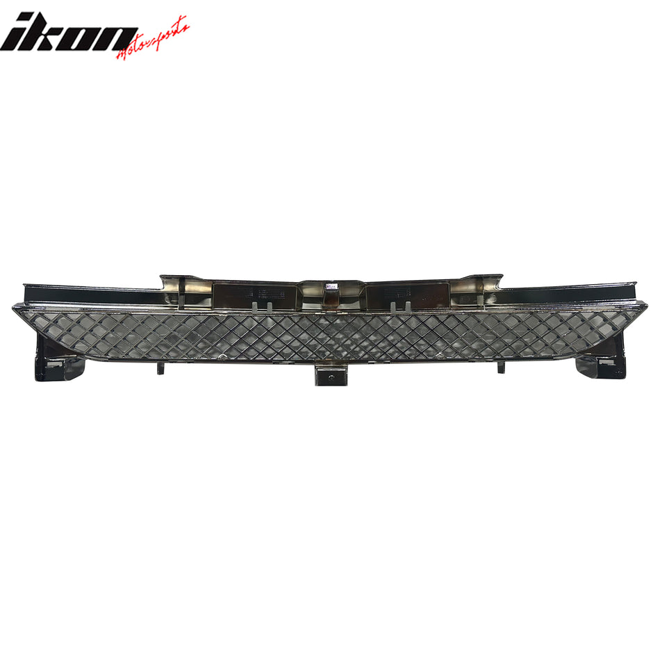 IKON MOTORSPORTS Front Lower Grille, Compatible with 2011-2014 Dodge Charger R/T SXT SE Pursuit (Will Not Fit SRT Models), Chrome ABS Plastic Replacement Front Bumper Grill