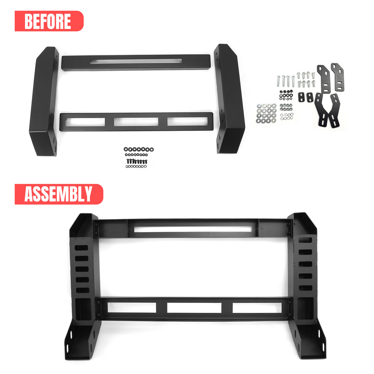 Fits 15-22 Chevrolet Colorado GMC Canyon Bull Bar Front Push Bumper Grille Guard