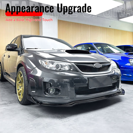 Fits 11-14 Impreza WRX STI IKON Front Bumper Lip Chin Splitter PP Gloss Black