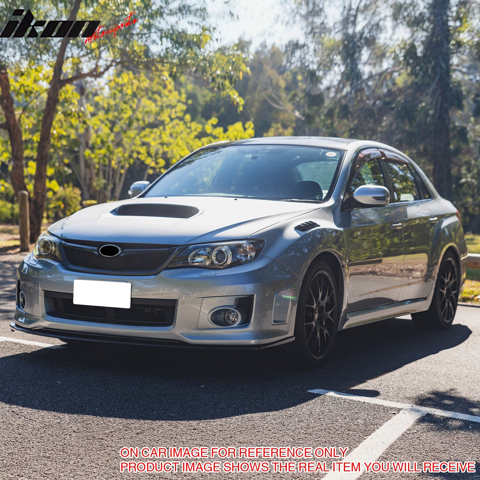 Fits 11-14 Subaru Impreza WRX STI V Style Front Bumper Lip Splitter Matte Black