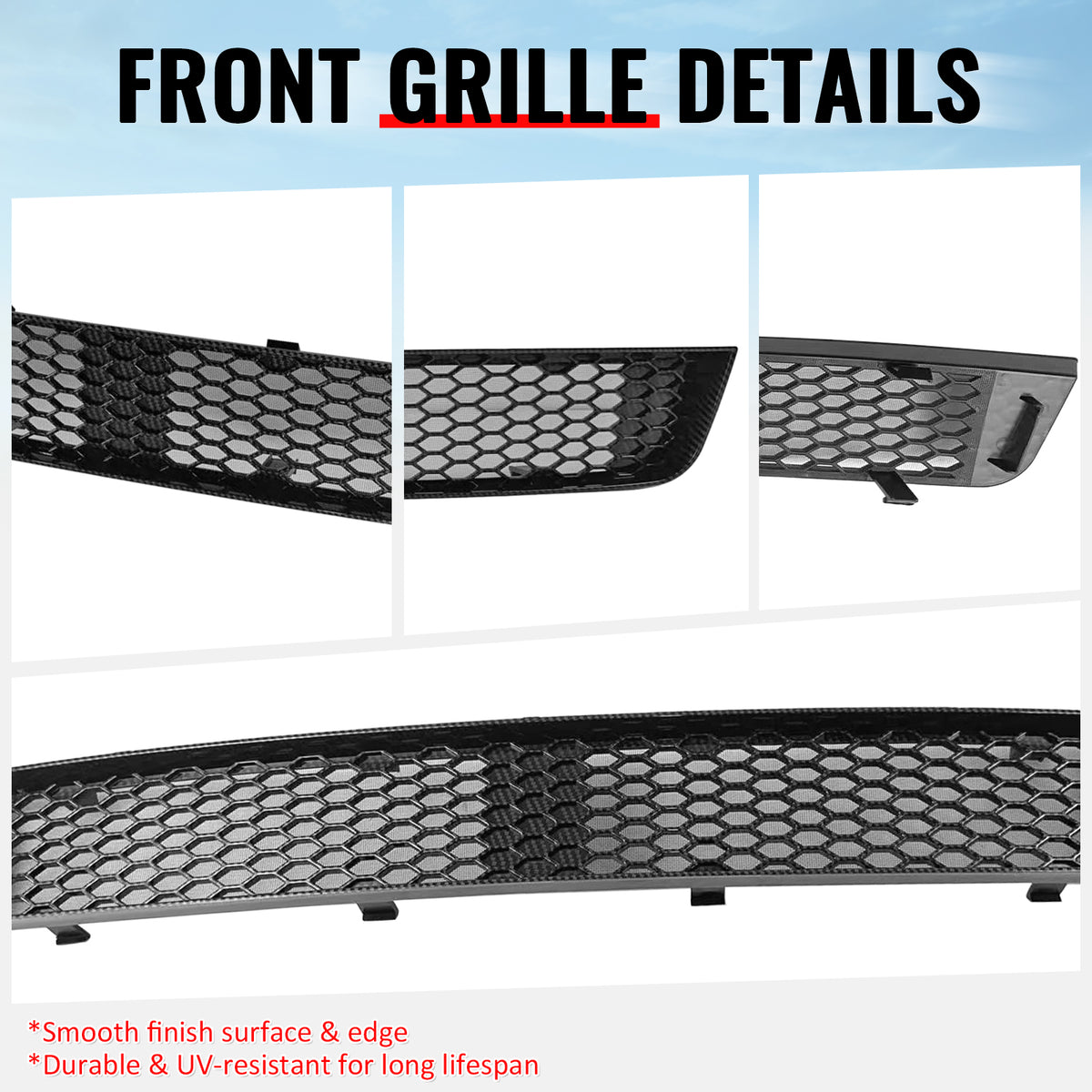 Fits 11-14 Subaru Impreza WRX & WRX STI Carbon Fiber Look Honeycomb Lower Grille