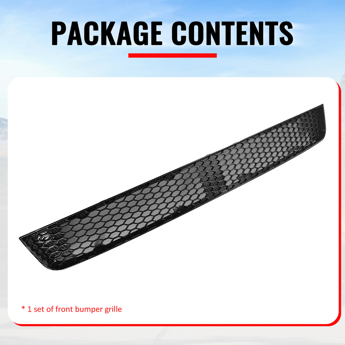 Fits 11-14 Subaru Impreza WRX & WRX STI Carbon Fiber Look Honeycomb Lower Grille