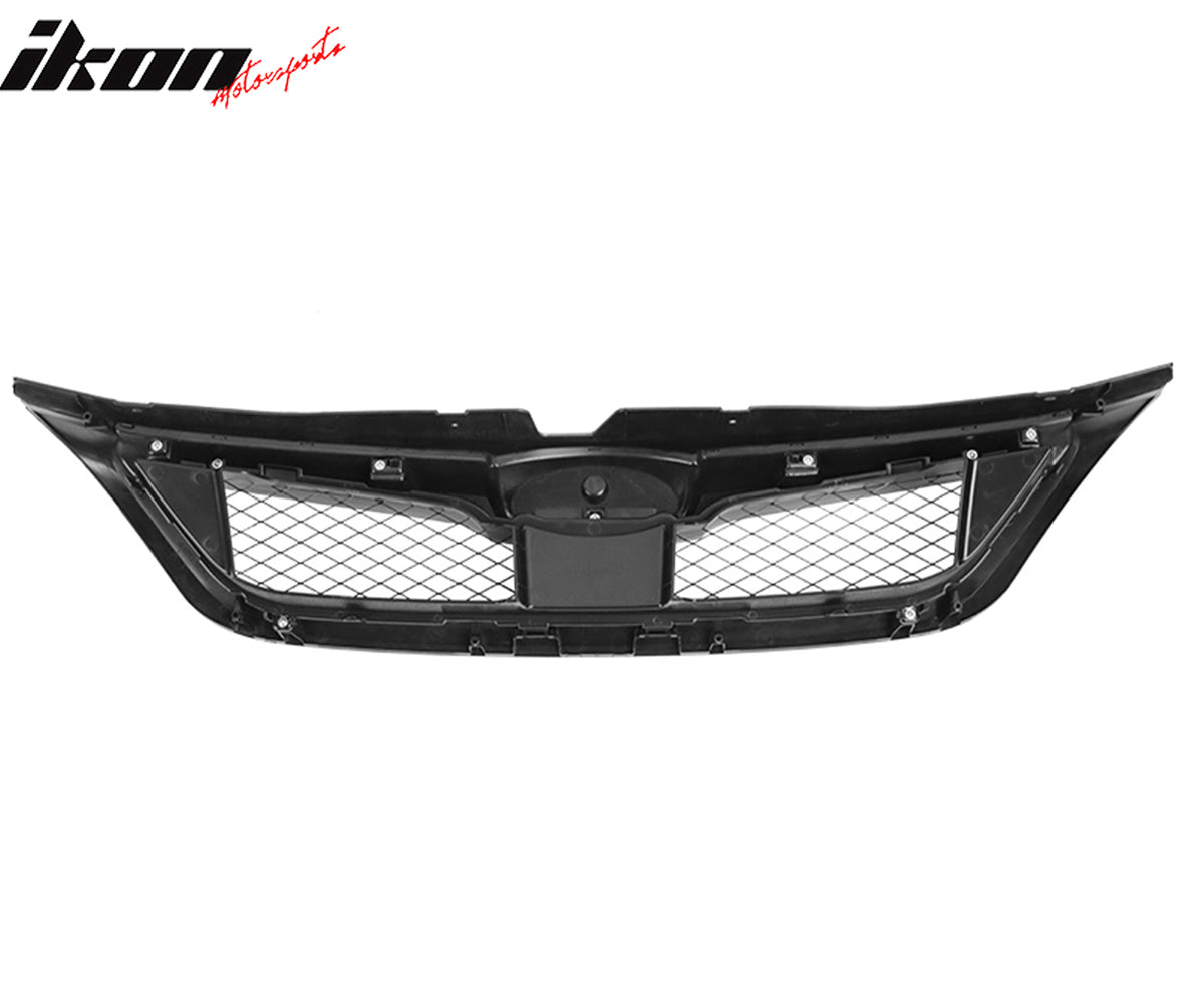 Fits 11-14 Subaru Impreza WRX STI OE Front Bumper Grille Gloss Black W/ Gray