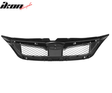 Fits 11-14 Subaru Impreza WRX STI OE Front Bumper Grille Gloss Black W/ Gray