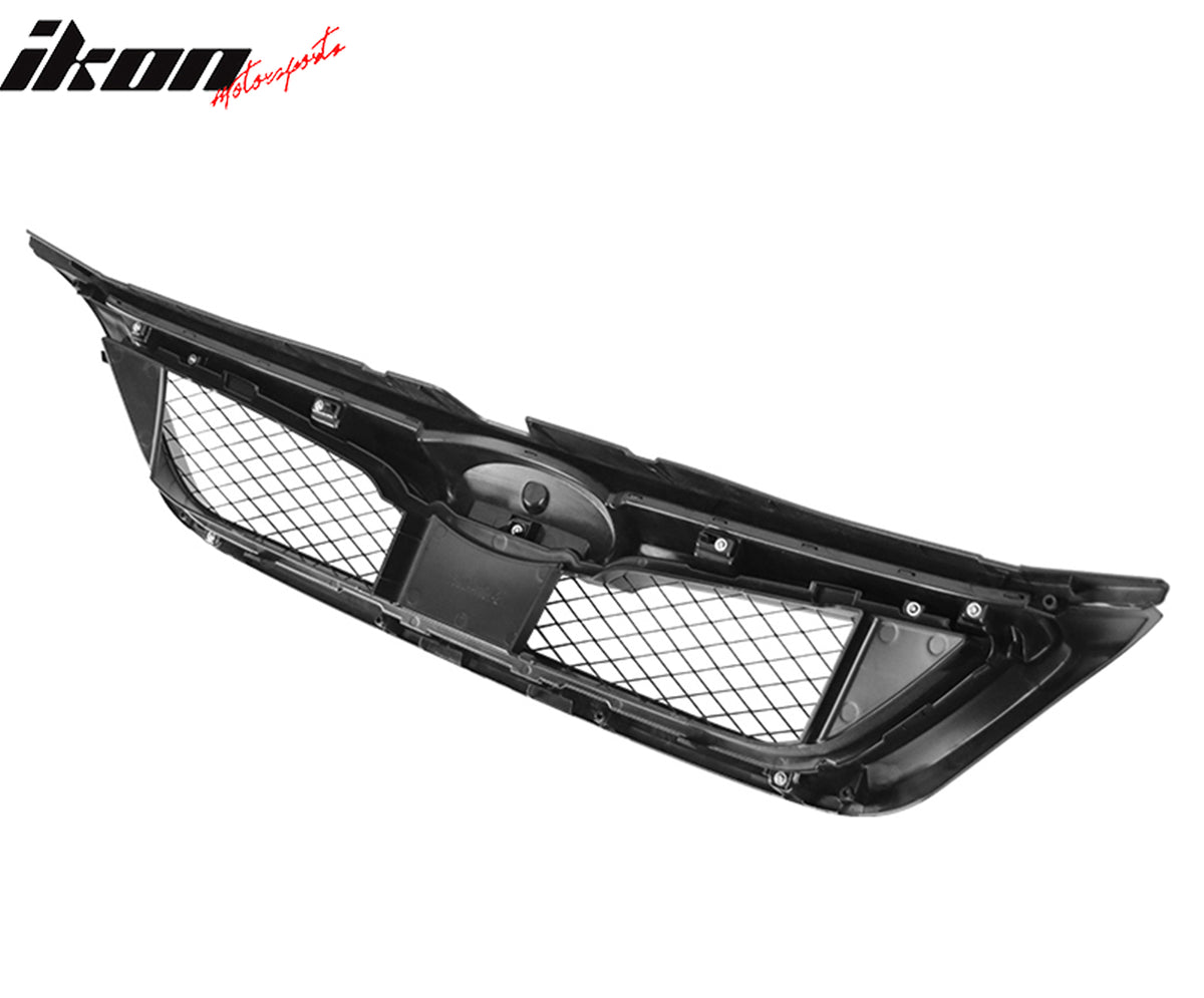 Fits 11-14 Subaru Impreza WRX STI OE Front Bumper Grille Gloss Black W/ Gray