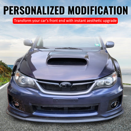 Fits 11-14 Subaru Impreza WRX STI OE Front Bumper Grille Gloss Black W/ Gray
