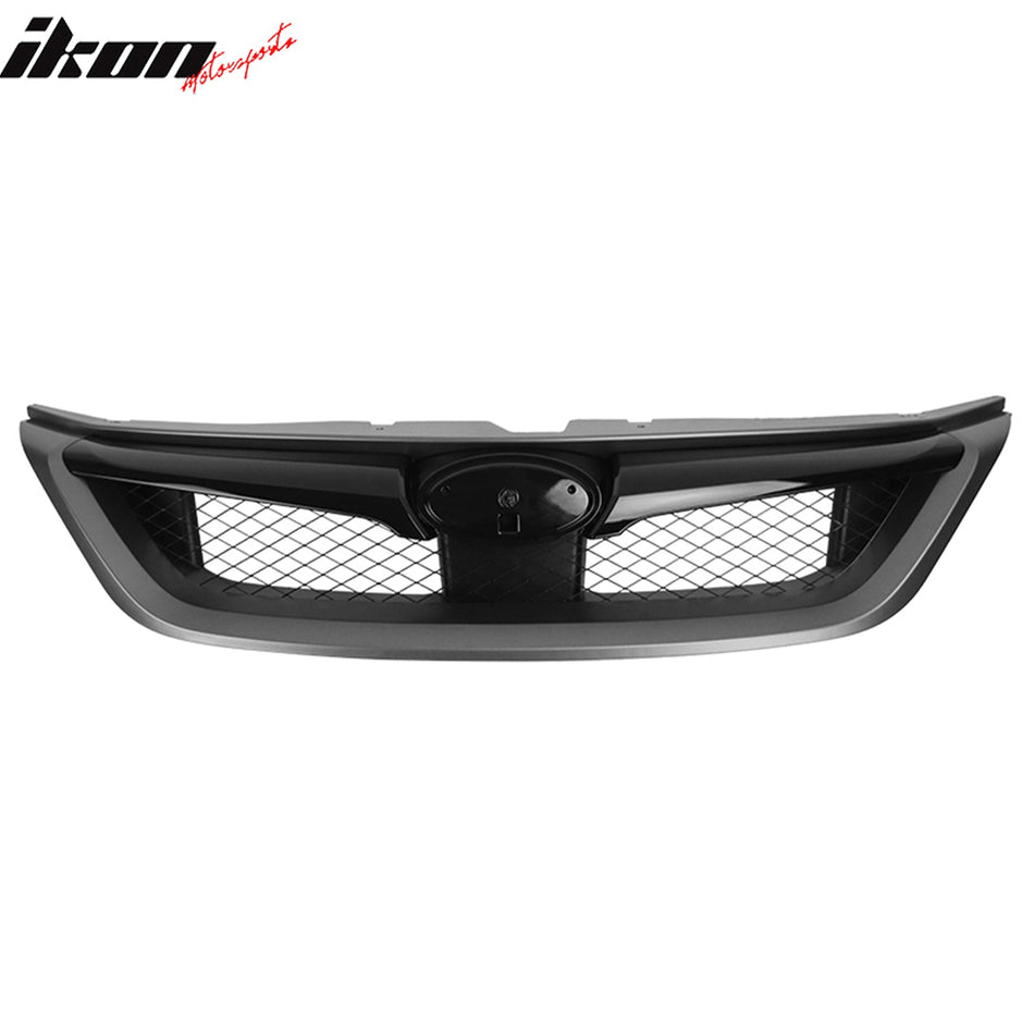 2011 - 2014 Subaru Impreza WRX OE Style Grille Gloss Black W/ Gray ABSIkon Motorsports