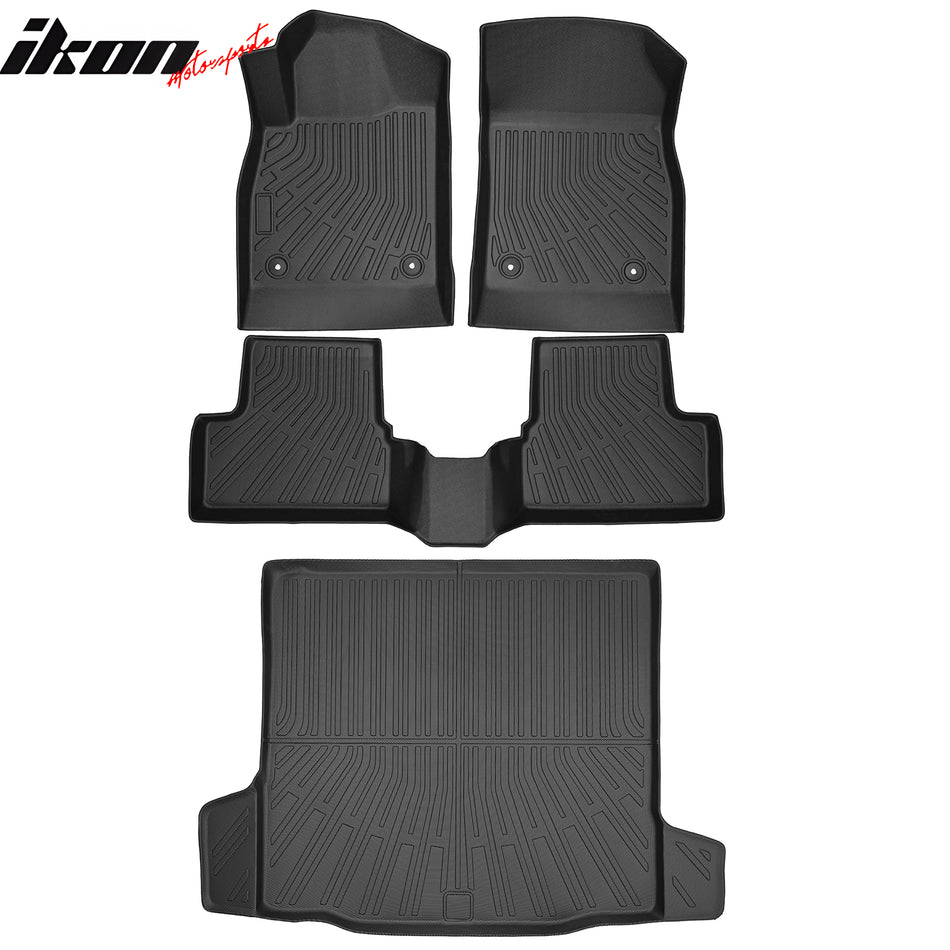 2011-2015 Chevy Cruze& 2016 Cruze Limited TPE All Weather Floor Mats Liner + Rear Trunk Mat