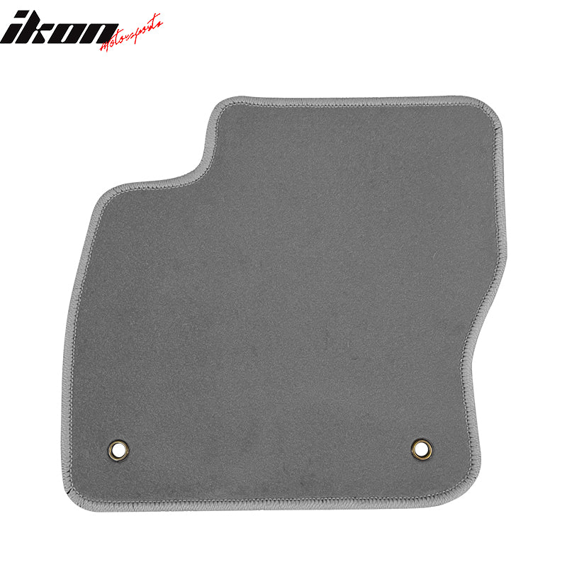 Fits 12-18 Ford Focus Front & Rear Floor Mats Carpet Gray 4PCS Set - Nylon