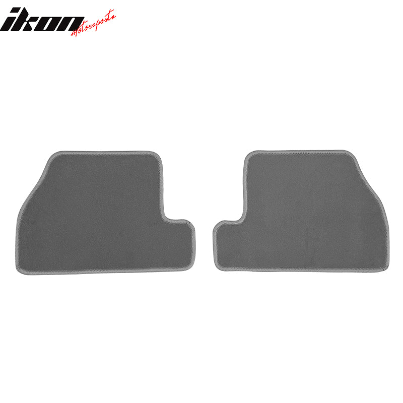 Fits 12-18 Ford Focus Front & Rear Floor Mats Carpet Gray 4PCS Set - Nylon