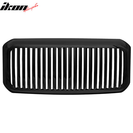 For 11-15 Ford F-250 Super Duty F-350 Vertical Black ABS Front Mesh Grille Cover