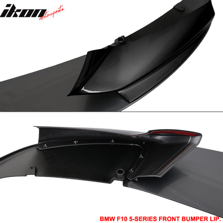 Fits 11-16 BMW F10 P Style Front Bumper Lip Painted Two Tone #A52