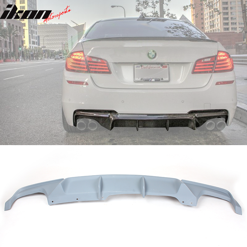 Fits 11-16 BMW 5 Series F10 M-Sport Sedan VO Style Rear Bumper Lip