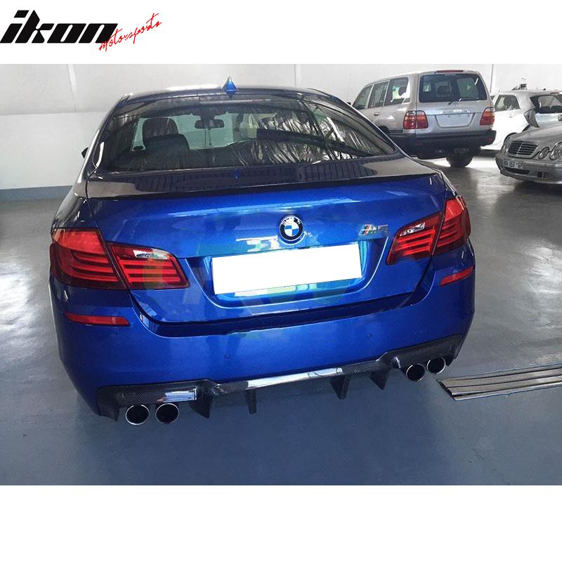  5シリーズ F10 デフューザー Fits 11-16 BMW 5 Series F10 M-Sport Sedan VO Style Rear Bumper Lip
