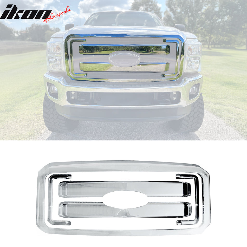 2011-2016 Ford F-250 OE Style Chrome Front Bumper Upper Grille ABS