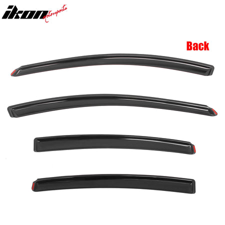 Fits 11-16 Hyundai Elantra Sedan Window Visors Side Door In Channel Deflectors