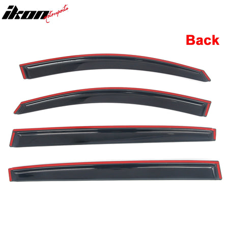 Fits 11-16 Kia Sportage Acrylic Window Visors Sun Guard Rain Deflector 4Pc Set