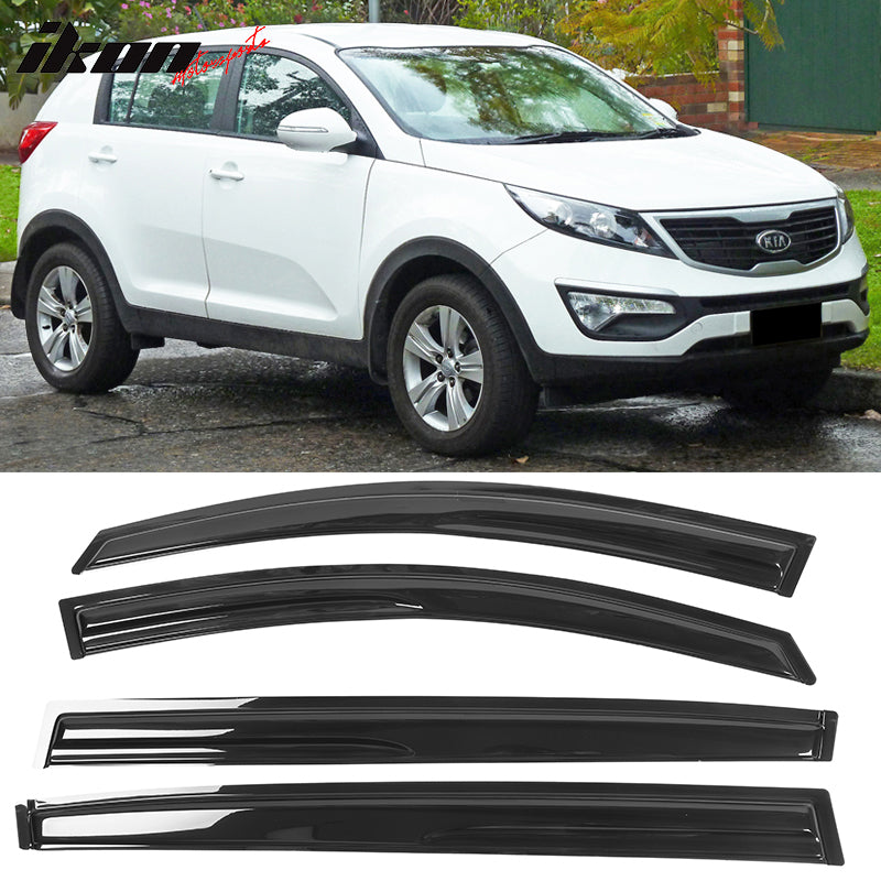 2011-2016 Kia Sportage SL Mugen Style Window Visors Set Acrylic