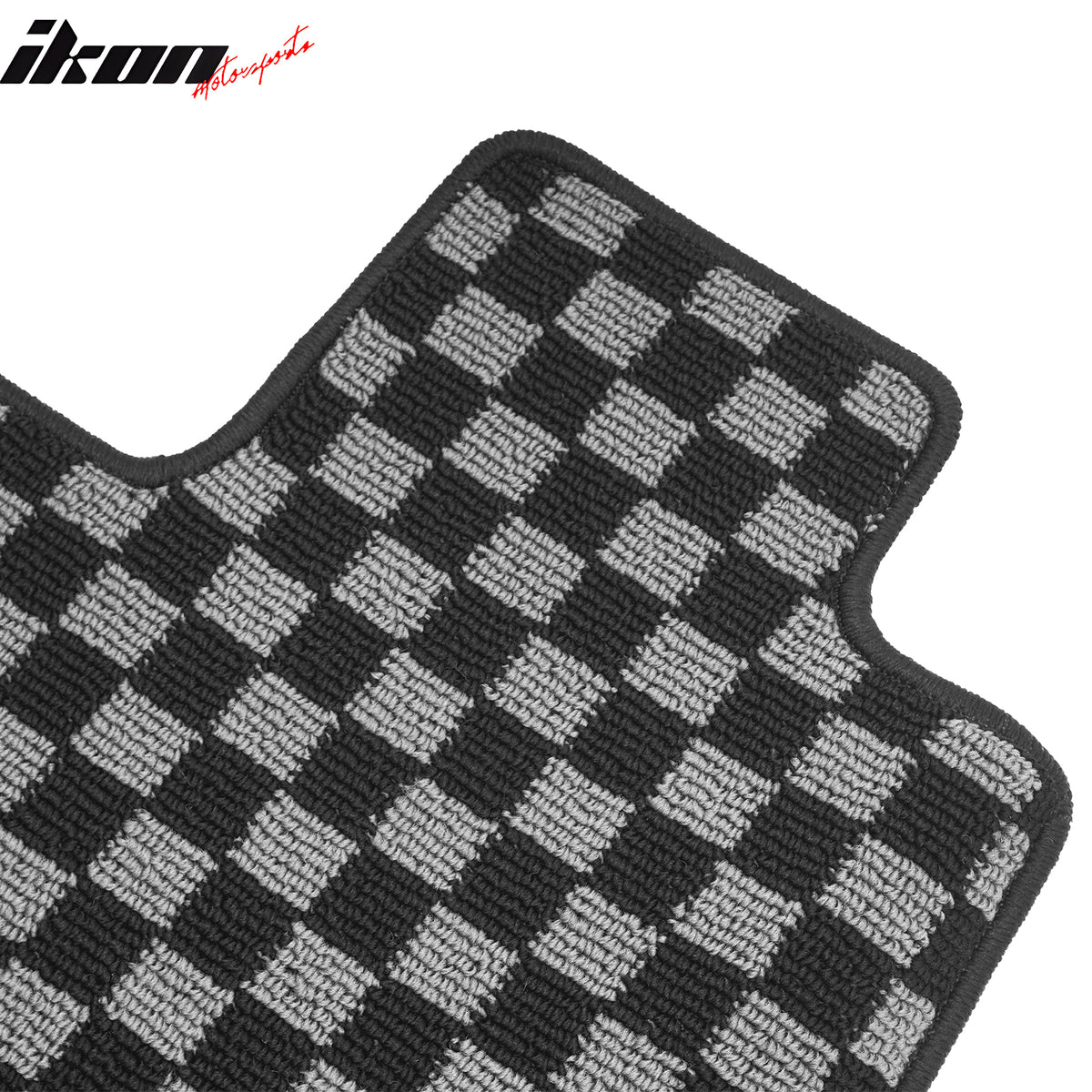 Fits 11-17 Honda Odyssey Floor Mats Non-Slip Carpets Checkered Black Gray Plaid
