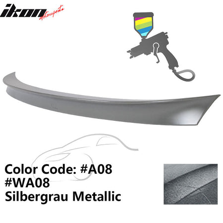 2011 - 2017 BMW F10 5 Series AC Style Carbon Fiber Trunk Spoiler WingPainted A08, WA08 Silbergrau MetallicIkon Motorsports