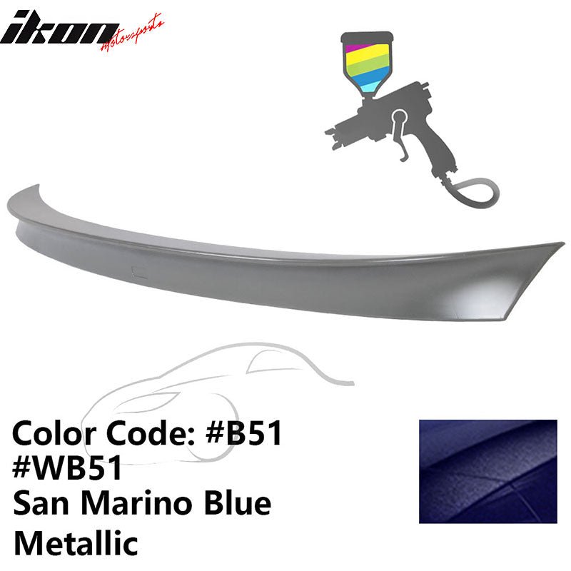 2011 - 2017 BMW F10 5 Series AC Style Carbon Fiber Trunk Spoiler WingPainted B51, WB51 San Marino Blue MetallicIkon Motorsports