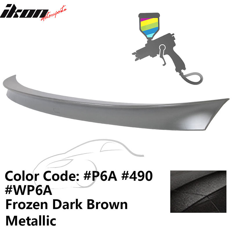 2011 - 2017 BMW F10 5 Series AC Style Carbon Fiber Trunk Spoiler WingPainted 490, P6A, WP6A Frozen Dark Brown MetallicIkon Motorsports