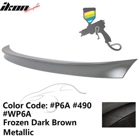 2011 - 2017 BMW F10 5 Series AC Style Carbon Fiber Trunk Spoiler WingPainted 490, P6A, WP6A Frozen Dark Brown MetallicIkon Motorsports