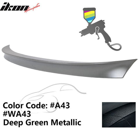 2011 - 2017 BMW F10 5 Series AC Style Carbon Fiber Trunk Spoiler WingPainted A43, WA43 Deep Green MetallicIkon Motorsports
