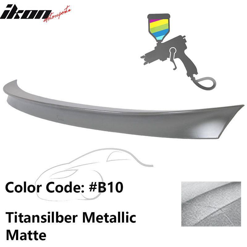 2011 - 2017 BMW F10 5 Series AC Style Carbon Fiber Trunk Spoiler WingPainted B10 Titansilber Metallic MatteIkon Motorsports