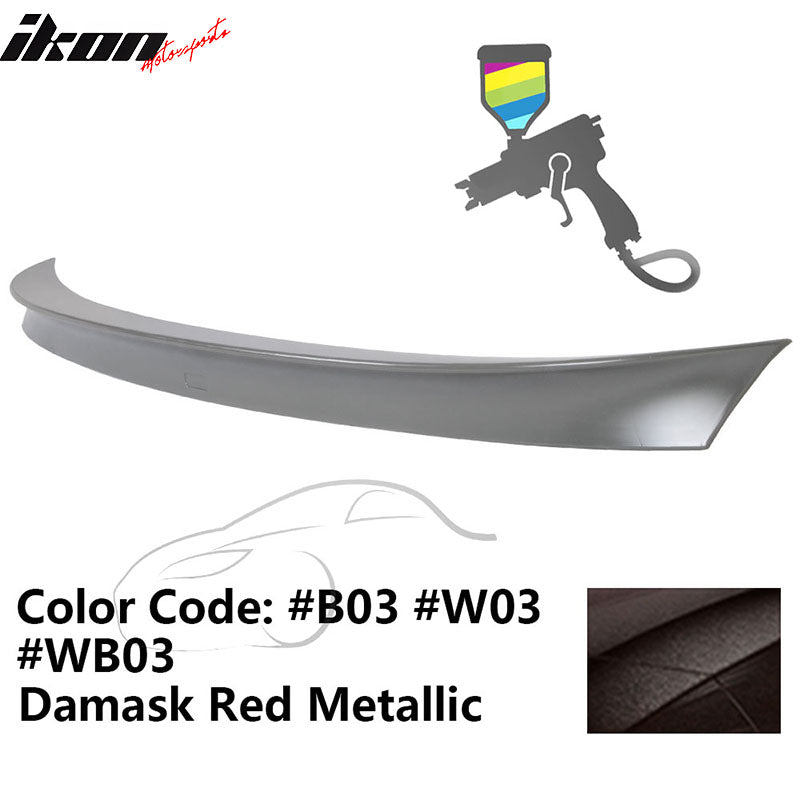 2011 - 2017 BMW F10 5 Series AC Style Carbon Fiber Trunk Spoiler WingPainted B03, W03, WB03 Damask Red MetallicIkon Motorsports